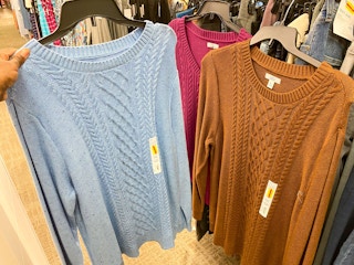 clearance sweaters on hangers