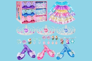 a princess dress up set in various colors 
