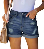 Women's Stretchy Denim Shorts