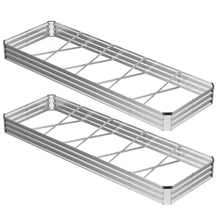 2 Metal Raised Garden Beds