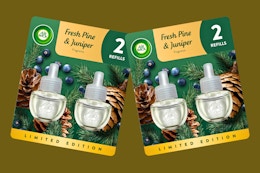 2 stock images of the Airwick Refills in the Fresh Pine & Juniper scent