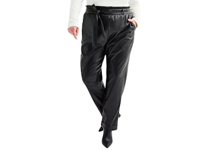 SO Plus-Size Faux Leather Pants