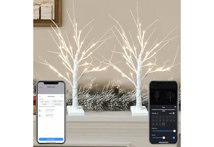 Smart LED Birch Trees