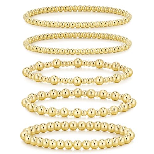 Gold Beaded Bracelet Set