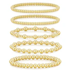 Gold Beaded Bracelet Set