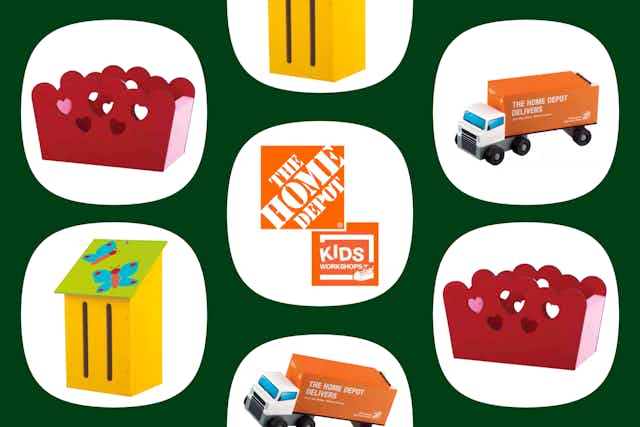 Free Home Depot Kids Workshops: Make a Butterfly House on March 2 card image