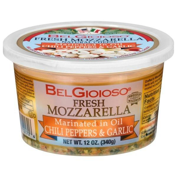 2 BelGioioso Marinated Mozzarella Tubs