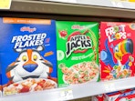 kellogg's cereal boxes on walgreens shelf