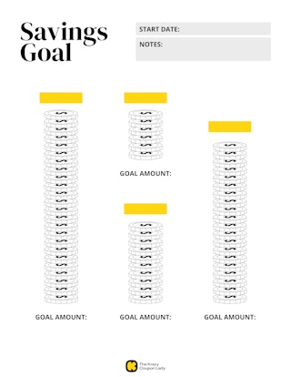Savings Goal printable