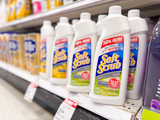 soft scrub cleansers sitting on a target shelf