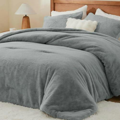 BEDELITE Faux Fur Queen Comforter Set