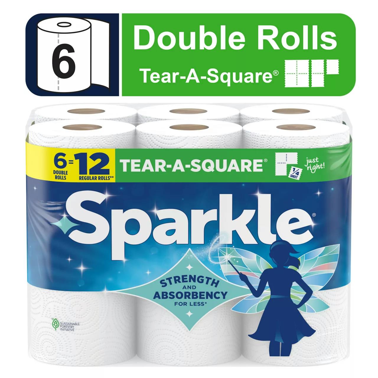 Sparkle Tear-A-Square Paper Towels