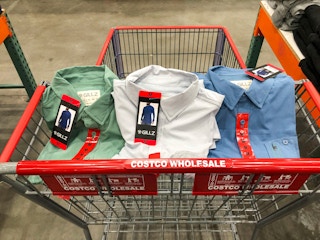 mens shirts in a cart