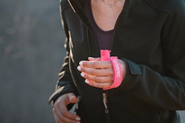 Woman holding stun gun. B0778XLHH9