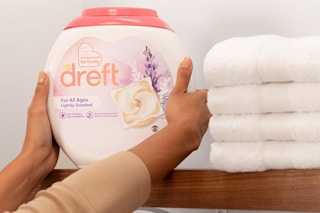 dreft laundry detergent pacs on shelf