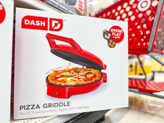 dash pizza griddle sitting on a target shelf