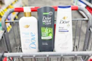 dove body washes in a cvs shopping cart
