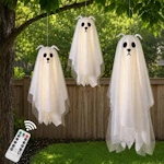 Lighted Dog Ghost Hanging Decor