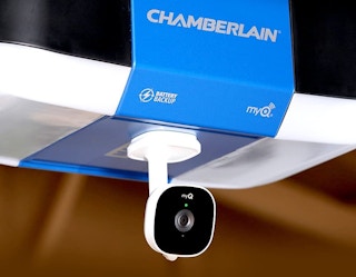 A camera indoor in a garage.