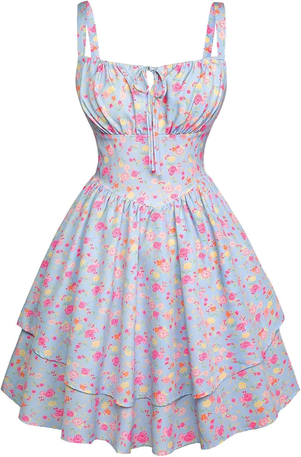 Women's Floral Mini Corset Dress