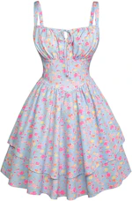 Women's Floral Mini Corset Dress