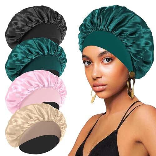 Silk Satin Bonnets 4-Pack