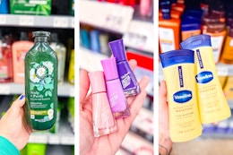 Herbal Essence hair care, Sally Hansen nail polish & Vaseline lotion