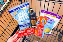 grocery freebies in shopping cart