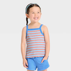 Cat and Jack Toddler Girls' Striped Tank Top