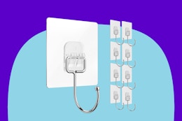 Large Adhesive Hooks 8-Pack, Only $3.74 on Amazon card image