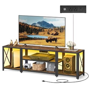 TV Stand with Power Outlets & LED