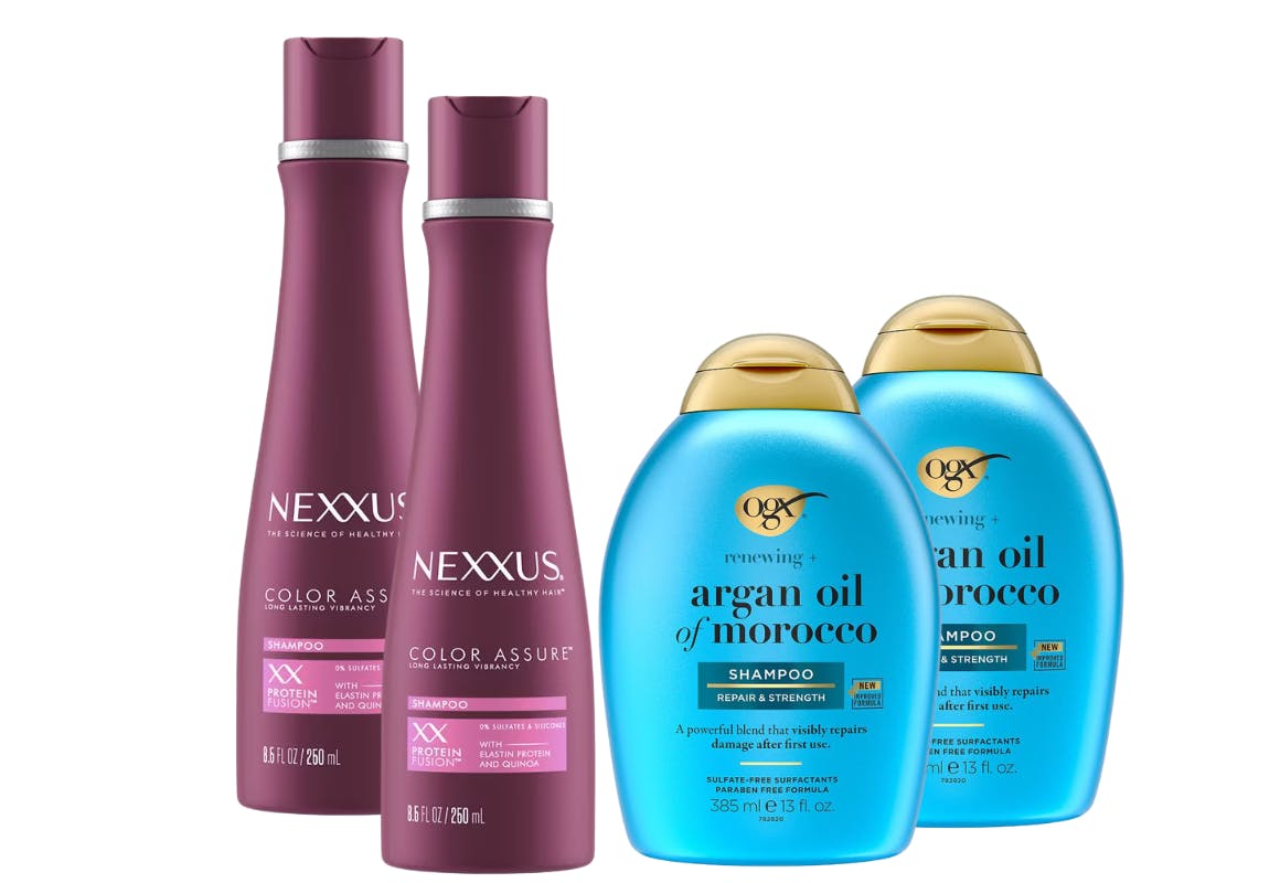 2 OGX + 2 Nexxus Shampoos