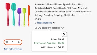 spatula Amazon receipt