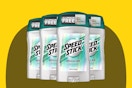 Four sticks of Speed Stick Deodorant in Regular scent