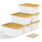Storage Bins With Lids 6-Pack