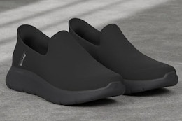 skechers go walk sneakers on the floor