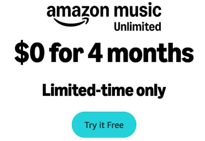 Amazon Music Unlimited Free 4-Month Trial