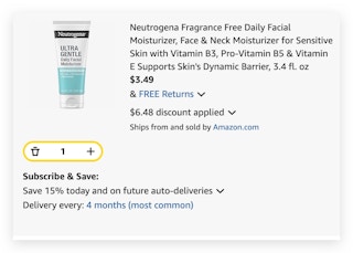 Neutrogena Fragrance Free Daily Facial Moisturizer