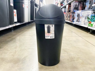 sterilite-trash-can in walmart aisle