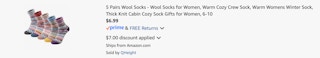 Amazon Wool Socks 5-Packs 2025