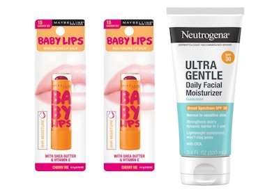 2 Maybelline + 1 Neutrogena Items