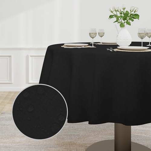 Waterproof Faux Linen Tablecloth
