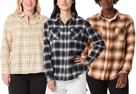 a.n.a Women's Plaid Shirt