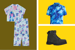 Disney Lilo & Stitch, U.S. Assn Polo polo shirt, Ozark Trail men's boots