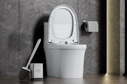 Toilet Brush and Holder Set, Only $7.99 for a Limited Time on Amazon card image