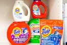 tide and gain laundry detergent on a store shelf