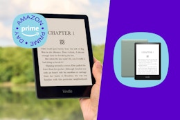 kindle paperwhite with a prime day sticker