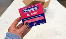 Benadryl 100-Count Allergy Relief Tablets, Now $6.22 on Amazon card image