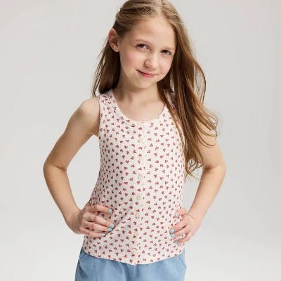 Cat & Jack Kids' Button Tank Top