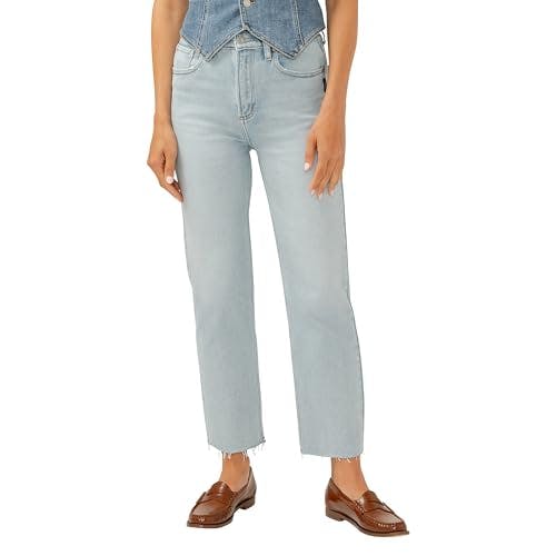 Women's High Rise Straight Leg Jeans
